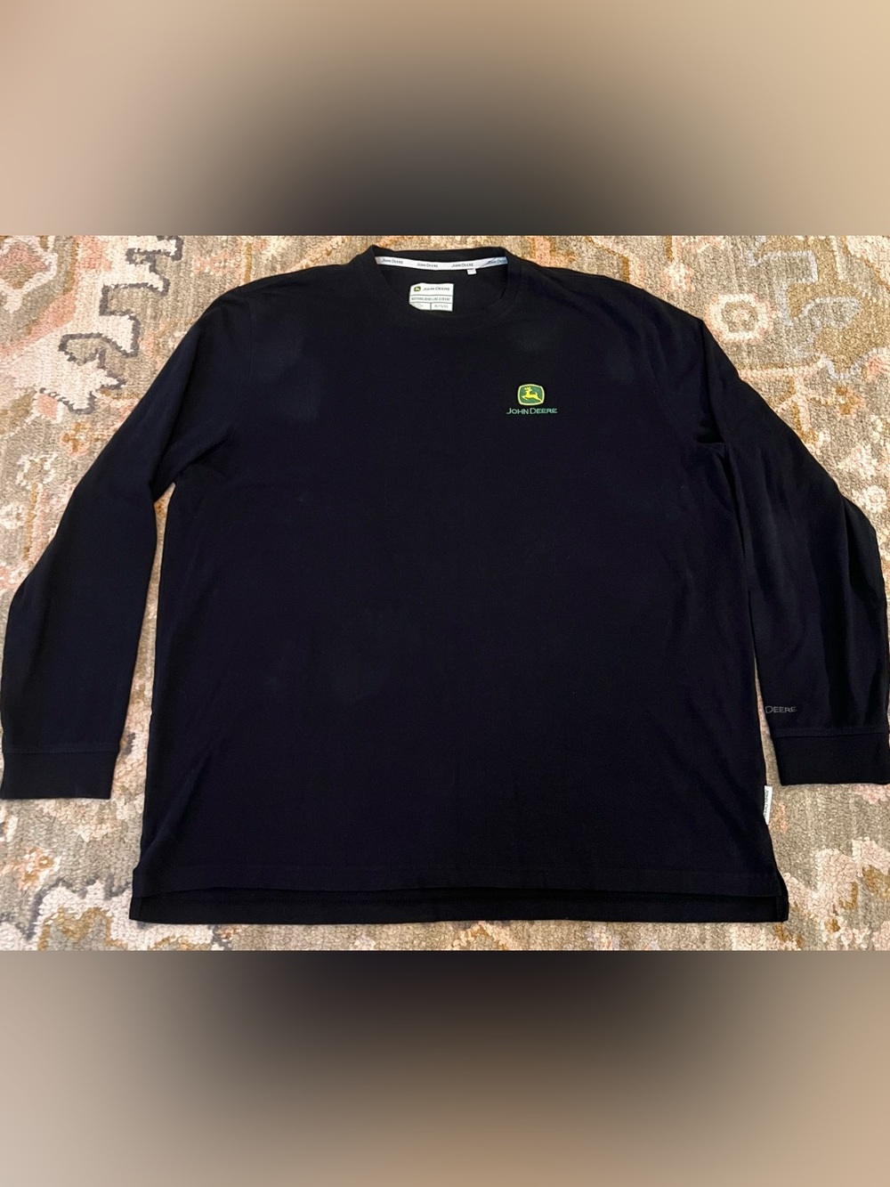 John Deere Long Sleeve Men’s Shirt Size XL Color Black